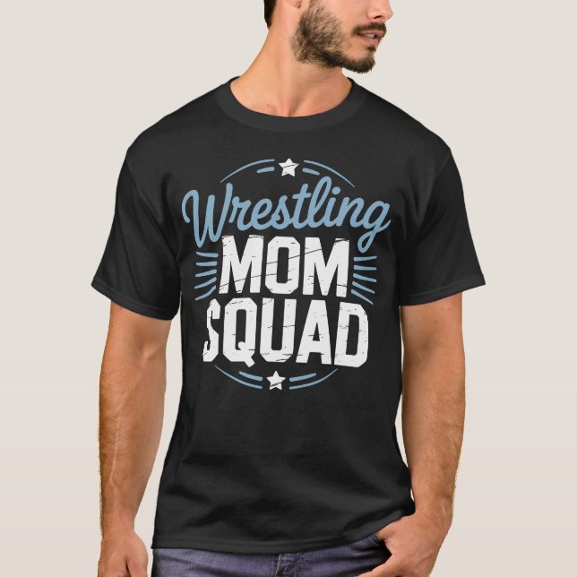 Wrestling Mamma Squad Wrestler T Shirt (Framsida)