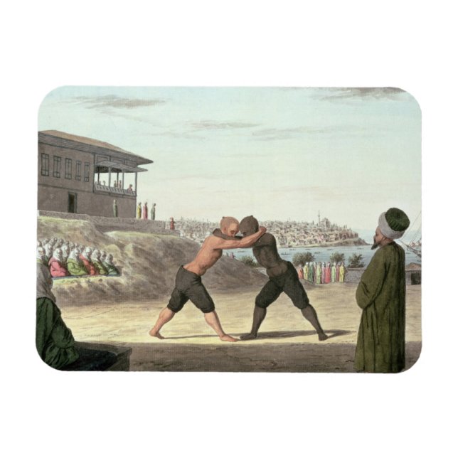 Wrestling Match, Konstantinopel (pappert) Magnet (Horisontell)