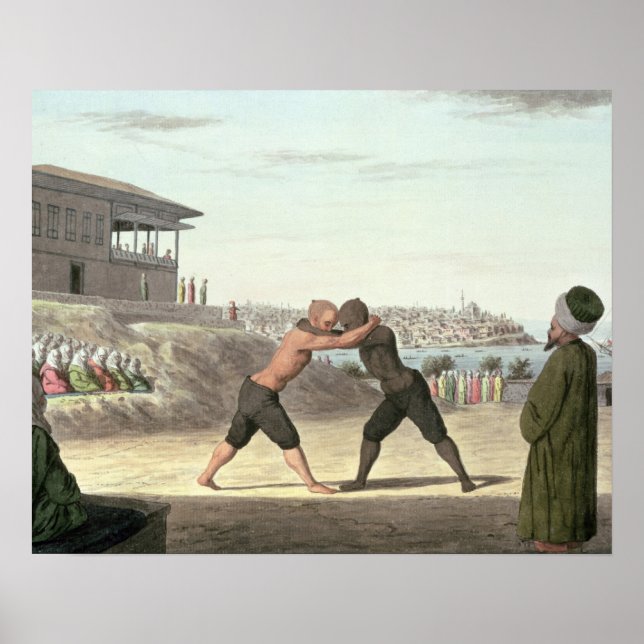 Wrestling Match, Konstantinopel (pappert) Poster (Framsidan)