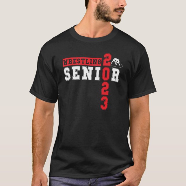 Wrestling Senior Night Senior 2023 Graduation Wres T Shirt (Framsida)
