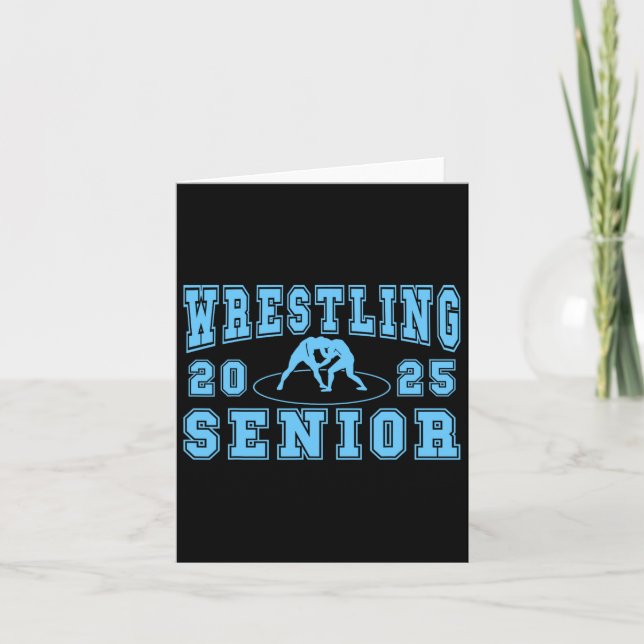 Wrestling Senior Night Wrestling Senior 2025 Gradu Kort (Framsida)