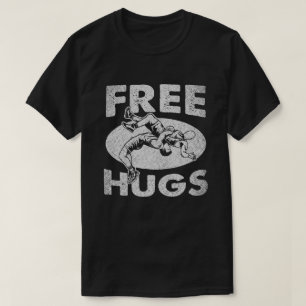 Wrestling Shirts Funny Free Hugs Wrestling Coach T Shirt