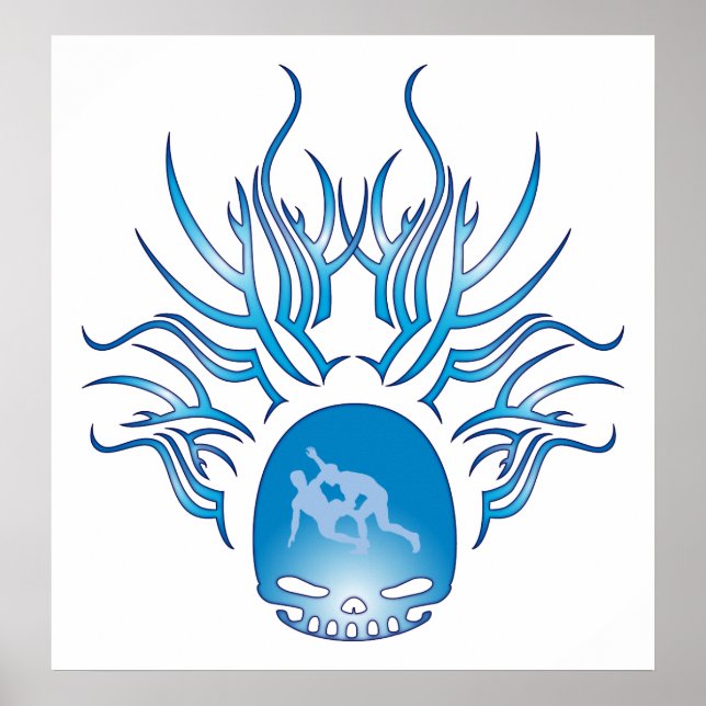 Wrestling Skull Poster (Framsidan)