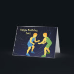 WRESTLING SON BIRTHDAY CARD TACK KORT<br><div class="desc">Här är perfektens födelsedagskort för den son som brottas.</div>