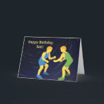 WRESTLING SON BIRTHDAY CARD TACK KORT<br><div class="desc">Här är perfektens födelsedagskort för den son som brottas.</div>