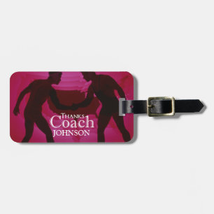 Wrestling, tack Coach Silhouette Red Bagagebricka