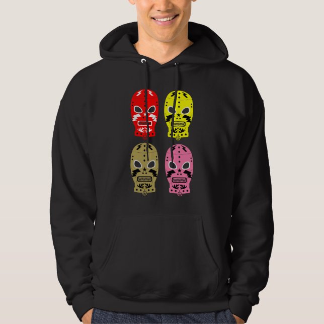 Wrestling Tävling Masks Hoodie (Framsida)