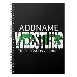 Wrestling Team ADD TEXT School Idrottsman Wrestler Anteckningsbok