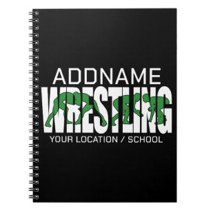 Wrestling Team ADD TEXT School Idrottsman Wrestler Anteckningsbok