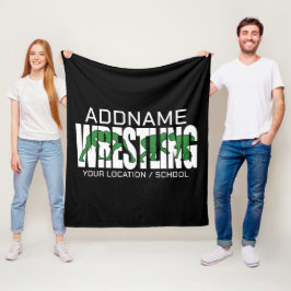 Wrestling Team ADD TEXT School Idrottsman Wrestler Fleecefilt