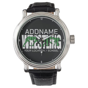 Wrestling Team ADD TEXT School Varsity Wrestler Armbandsur