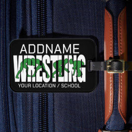Wrestling Team ADD TEXT School Varsity Wrestler Bagagebricka