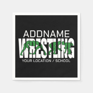 Wrestling Team ADD TEXT School Varsity Wrestler Pappersservett