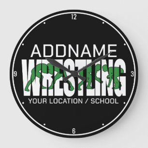 Wrestling Team ADD TEXT School Varsity Wrestler Stor Klocka