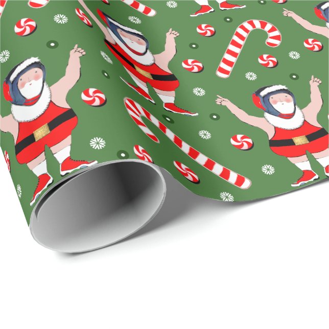 Wrestling Wrestler Juli Helgdag Gift Wrapping Presentpapper (Rullad Hörn)