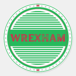 Wrexham City Pride Emblem – Walisisk Identitet Runt Klistermärke