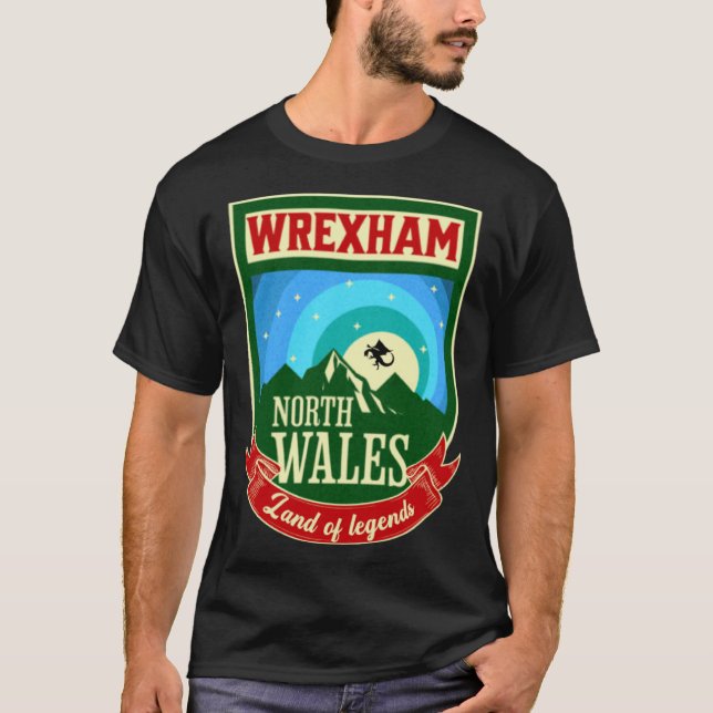Wrexham Manar Women Studenter Welsh Dragon Wales W T Shirt (Framsida)