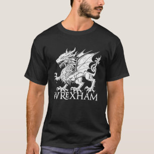 Wrexham Wales Röd Drak Walesiska Flagga Wrecsam T Shirt