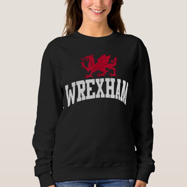 Wrexham Wales Welsh Dragon Cymru T Shirt (Framsida)