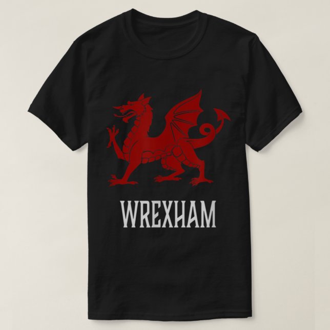Wrexham Wales Welsh Flagga Cymru57 T Shirt (Design framsida)