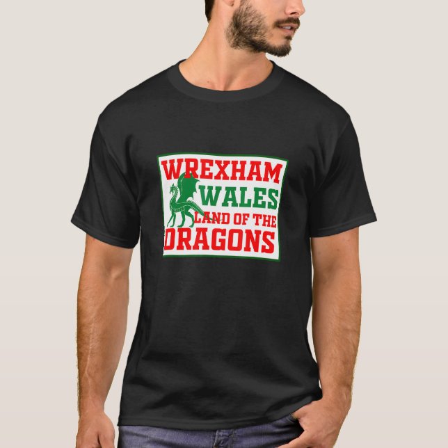 Wrexham Wales Welsh T Shirt (Framsida)