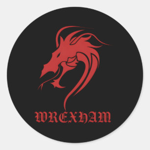 Wrexham Wales Welsh Wrexham Runt Klistermärke