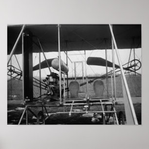 Wright broderflygplan med pilot- och poster