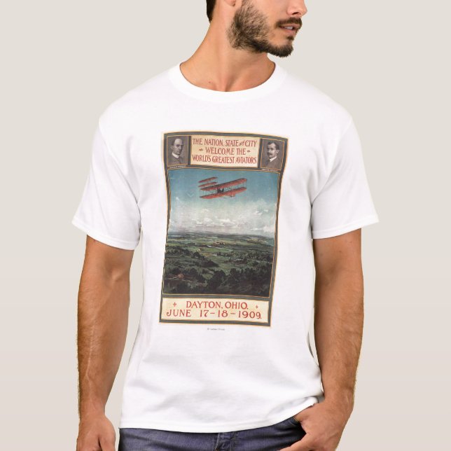 Wright broderflygplan tee shirt (Framsida)