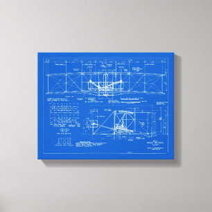Wright Bros. "Reklamblad" ritning 1903 Canvastryck