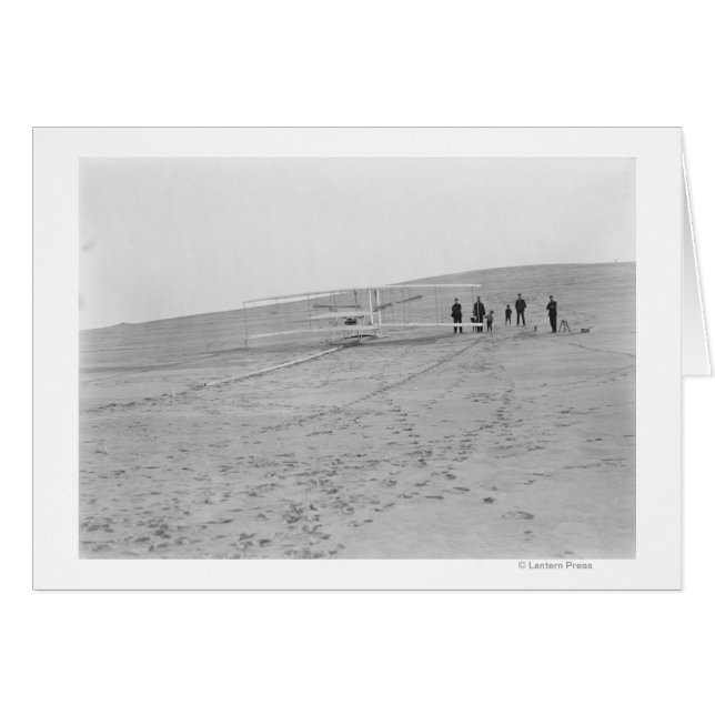 Wright Brothers 1903 Maskin vid Hälsningskort (Framsidan Horizontal)