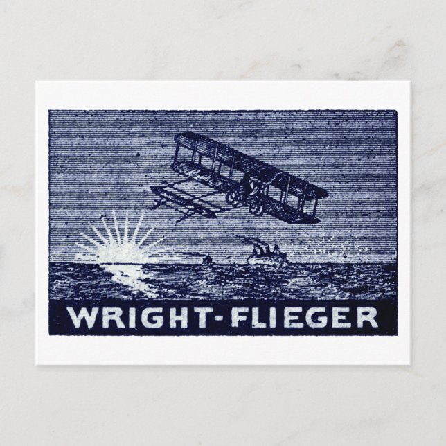 Wright Brothers Aircraft 1909 Vykort (Framsida)