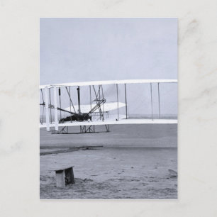 Wright Brothers’ First Airplane Flight in 1903 Vykort