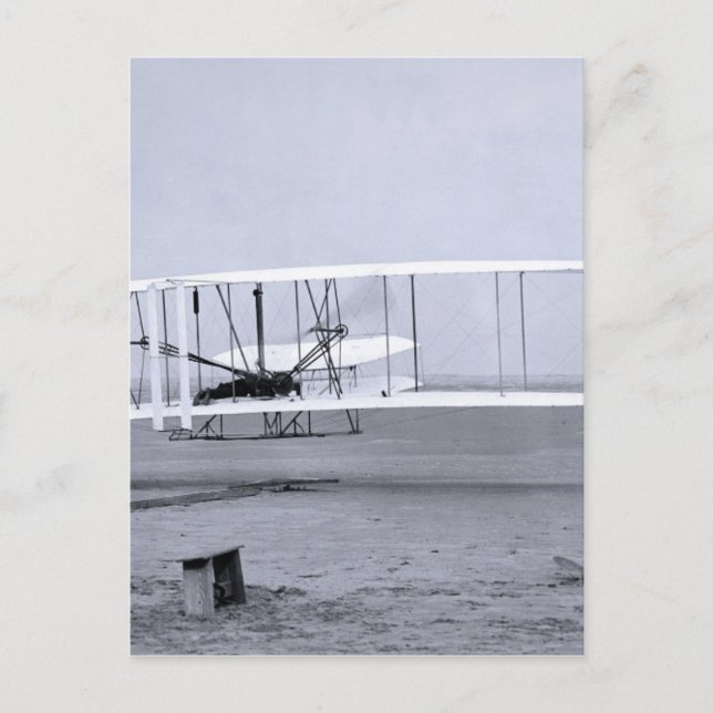 Wright Brothers’ First Airplane Flight in 1903 Vykort (Framsida)