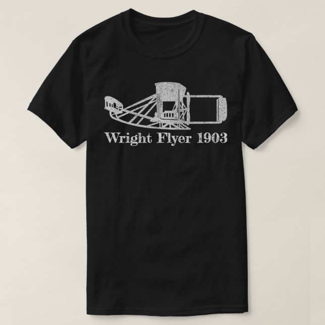 Wright Brothers Flyer First Airplan Blueprint Gi T Shirt (Design framsida)