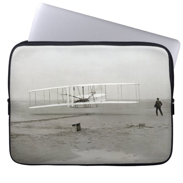 Wright Brothers Flyer First Flygplan Flight Aviati Laptop Fodral (Framsidan)