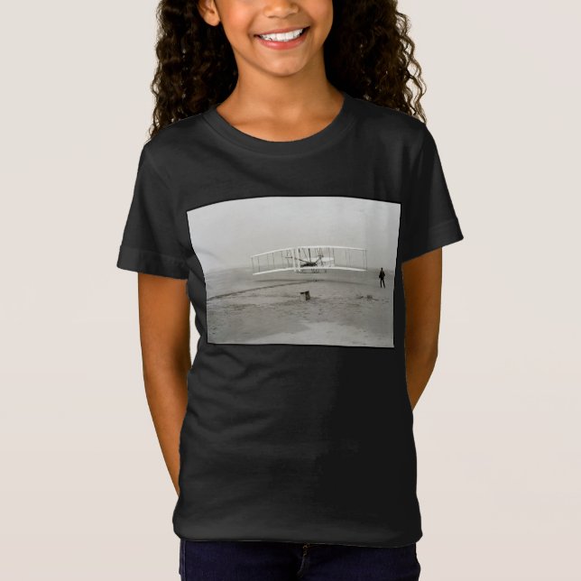Wright Brothers Flyer First Flygplan Flight Aviati T Shirt (Framsida)