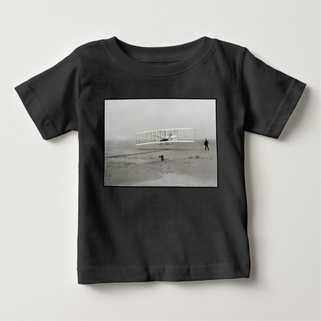Wright Brothers Flyer First Flygplan Flight Aviati T Shirt (Framsida)