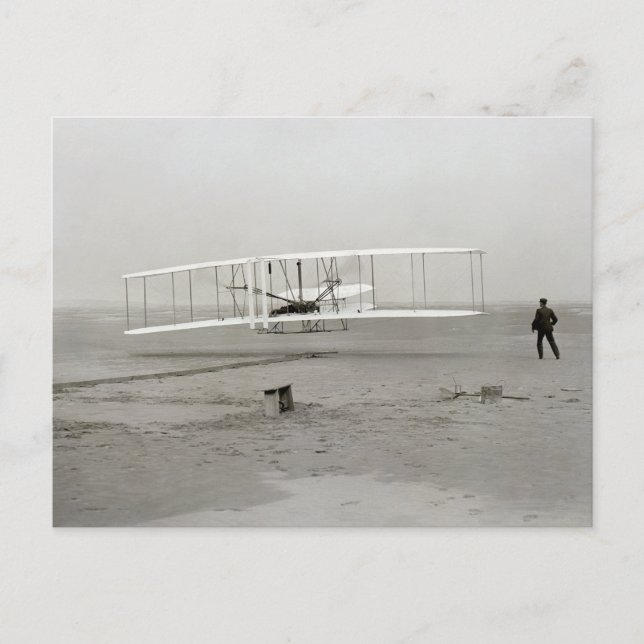 Wright Brothers Flyer First Flygplan Flight Aviati Vykort (Framsida)