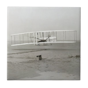 Wright Brothers Flyer Första Flygplanet Flyg Luftf Kakelplatta