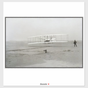 Wright Brothers Flyer Första Flygplanet Flyg Luftf Klistermärken
