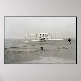 Wright Brothers Flyer Första Flygplanet Flyg Luftf Poster