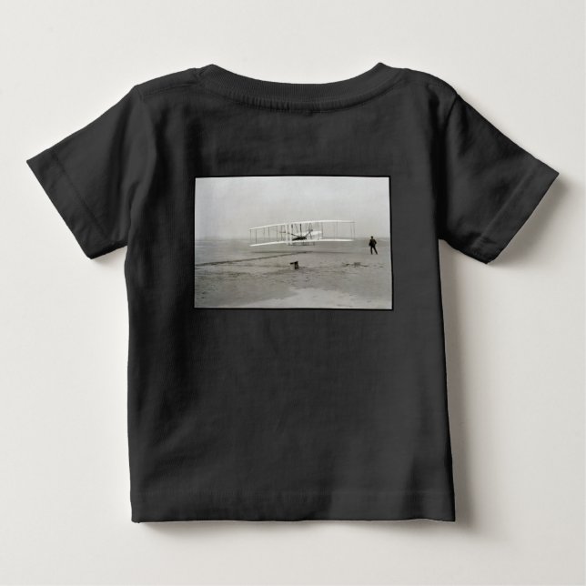 Wright Brothers Flyer Första Flygplanet Flyg Luftf T Shirt (Baksida)