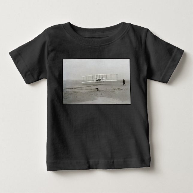 Wright Brothers Flyer Första Flygplanet Flyg Luftf T Shirt (Framsida)