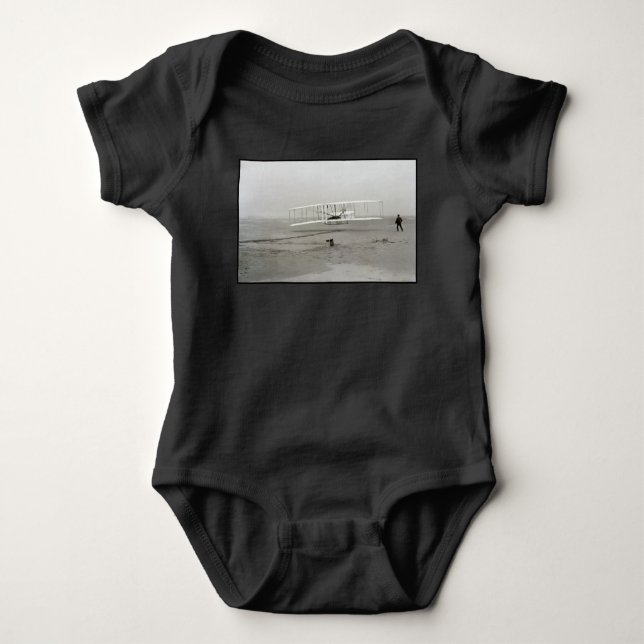 Wright Brothers Flyer Första Flygplanet Flygning A T Shirt (Framsida)