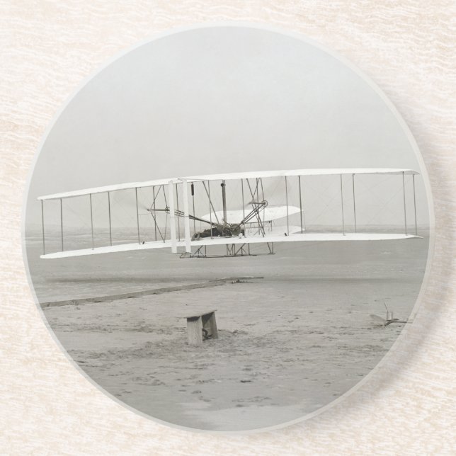 Wright Brothers Flyer Första Flygplanet Flygning A Underlägg (Framsidan)