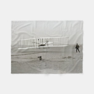 Wright Brothers Flyer Första Planet Flygning Aviat Fleecefilt