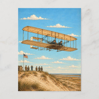 Wright Brothers Flyer över Kitty Hawk Vykort