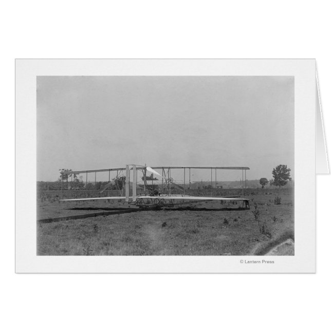 Wright Brothers Flygplan Close View Hälsningskort (Framsidan Horizontal)