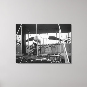 Wright Brothers Flygplan med Pilot och Canvastryck