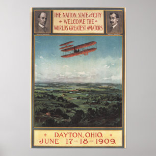 Wright Brothers Flygplan Poster